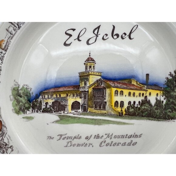 El Jebel Shrine Temple Denver Colorado Vernon Kilns Commemorative Plate 1953 - Picture 4 of 8